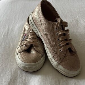Superga Shimmering Rose Gold Kids Sneakers